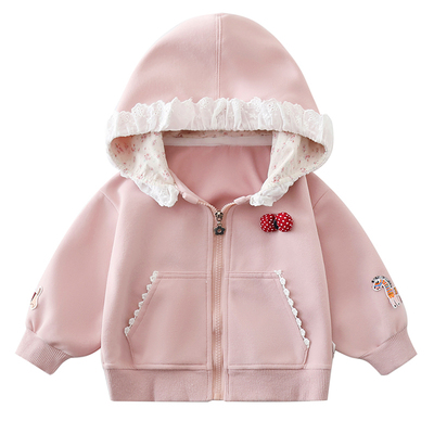 女童柔软棉布外套春秋季洋气新款