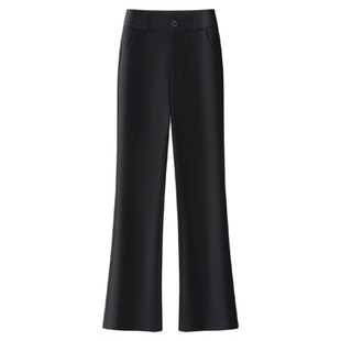 爆款九分喇叭裤子女秋冬新款高腰显瘦修身女裤加绒气质微喇西装裤