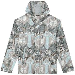 FILA斐乐官方男士外套2024秋季新款满印宽松时尚休闲连帽男子上衣