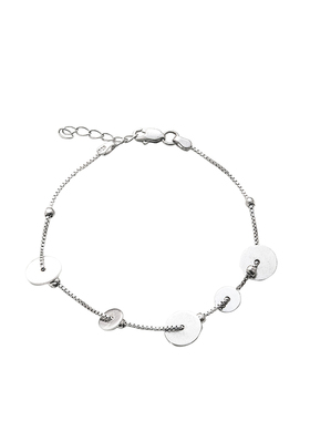 大小圆片ins小众设计纯银手链女