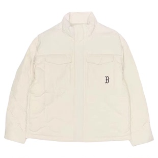 MLB正品25冬季新款宽松男运动休闲女保暖亲肤立领鸭绒羽绒服DJB02
