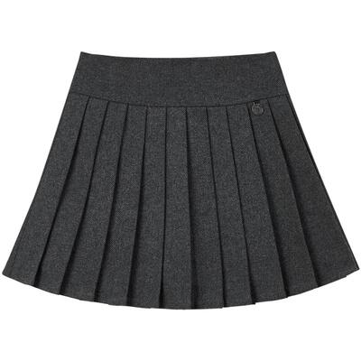 elandkids女童学院风半身短裙