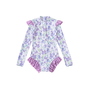 INSbobo童装儿童泳衣2026新款印花连体泳装女童衣服休闲游泳衣夏