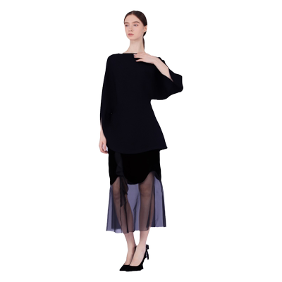 readme醋纤设计师款不对称针织衫