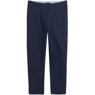 GANT/甘特春季新款女士棉质微弹纯色简约通勤百搭美式休闲裤子
