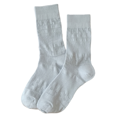 网眼透气中筒堆堆袜女款夏季薄款