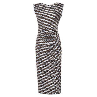 DVF2026春夏新款蓝白果冻圆点圆领针织无袖修身包臀连衣裙DS1U013