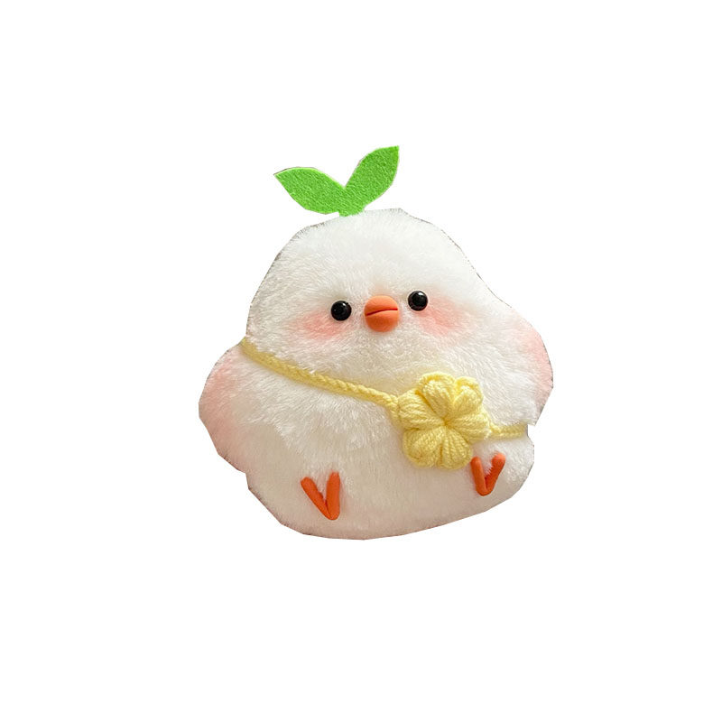 Mikoco手作玩偶可爱婴儿帽黄白小鸡仔公仔摆件挂件材料包diy成品