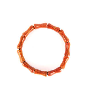 正宗泗滨砭石竹节手链天然泗水红砭石手串调理手腕舒筋通络促循环