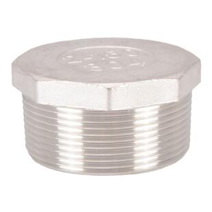 304不锈钢管堵头1.2/1.5/2/2.5/3/4寸水管帽堵帽塞头外丝内丝闷头