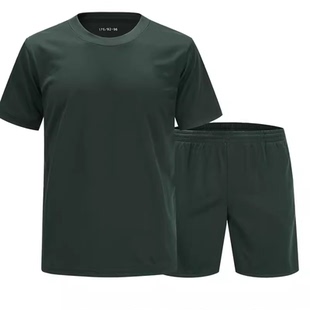 正版短袖体能服套装男女夏户外速干透气训练服橄榄绿运动T恤短裤