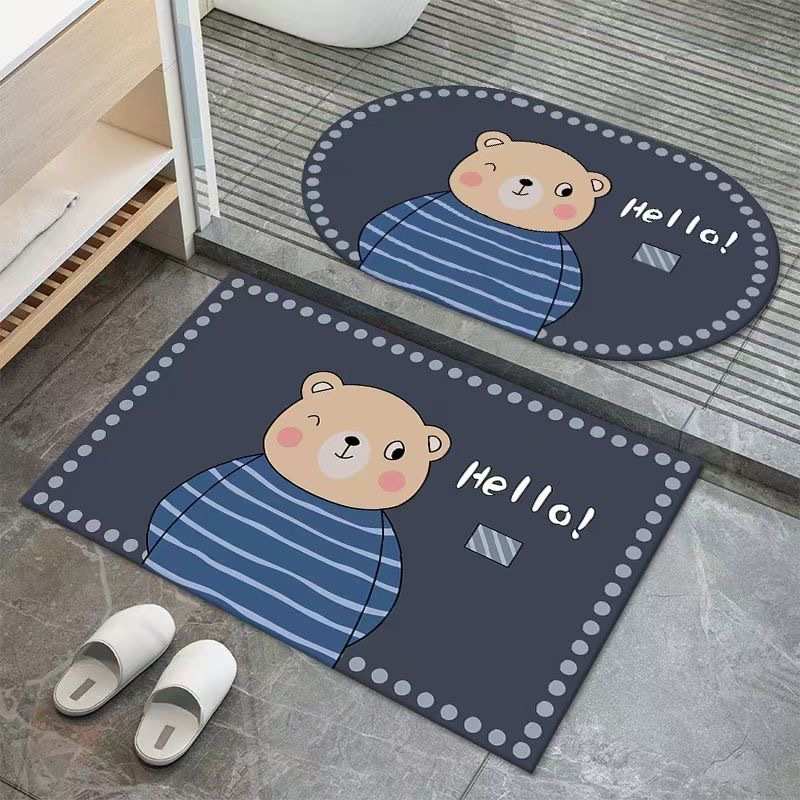 浴室地垫软橡胶吸水速地毯防滑门进门门口干垫厕所卫生间垫脚垫