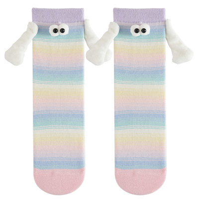 磁吸情侣牵手袜夏季时尚单品