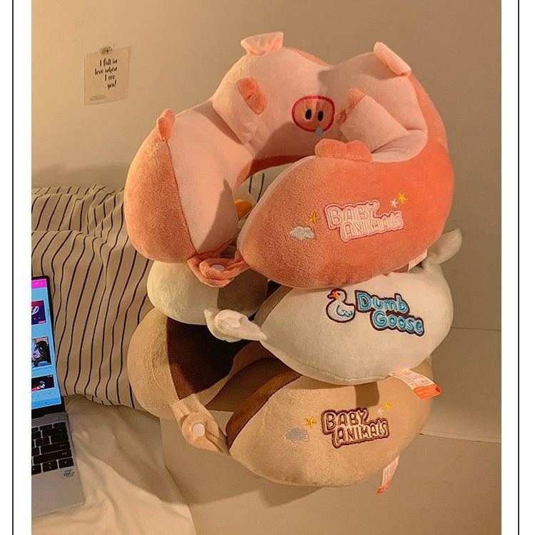 高颜值毛绒u型颈坐车枕头护枕靠枕坐飞机护枕枕脖子办公室颈睡觉