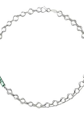 双锆手工扭转项链时尚轻奢小众