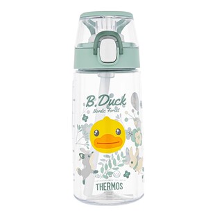 膳魔师儿童水杯夏季学生吸管直饮杯便携带包装微暇小黄鸭水壶男孩