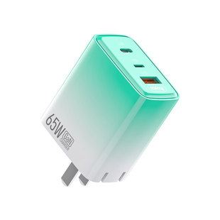 氮化镓充电器65W超级快充头适用苹果15Pro/华为P70/小米14/笔记本电脑快充可折叠一拖三多口快速充电头