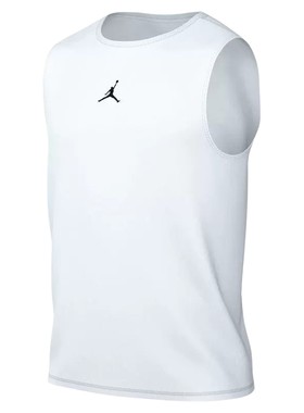 NIKE耐克男夏季运动套装背心白色无袖T恤短裤透气跑步两件套篮球