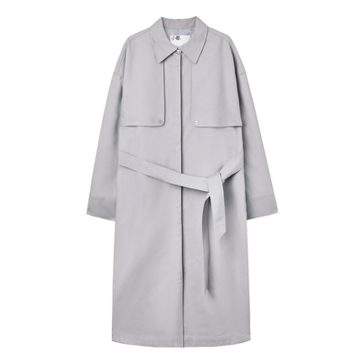 小着女装衬衫风衣系列烟灰色