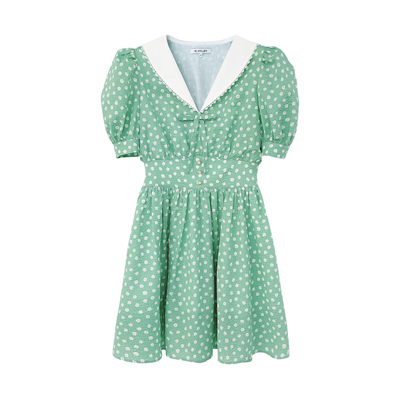 法式碎花收腰茶歇裙棉niatelier