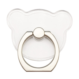 全透明手机指环扣支架桌面懒人追剧360度旋转卡通多功能粘贴式款