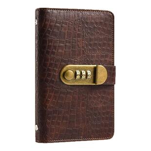 鳄鱼纹存钱夹钱册2025年新款存钱本大容量密码锁纸币收藏册存放袋