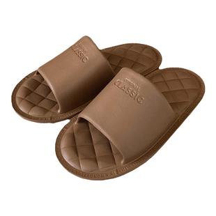 细细条 轻便防滑平底高级感情侣凉拖鞋夏季纯色菱格居家拖鞋男女