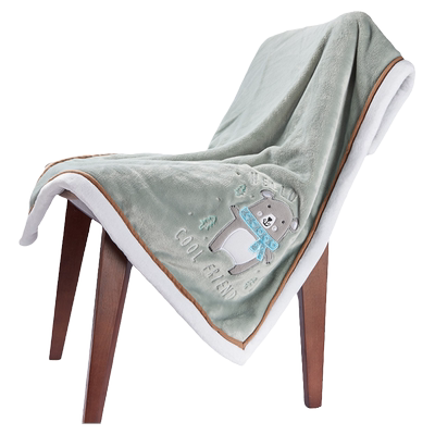 双层法兰绒纯色空调秋冬加厚毛毯