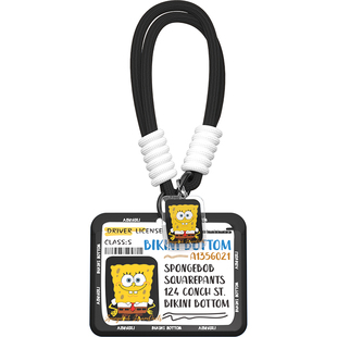 海绵宝学生饭卡公交卡套钥匙扣套门禁卡刷卡地铁八达通岭南羊城通幼儿园接送儿童IC卡通校园厂牌编织绳证件套