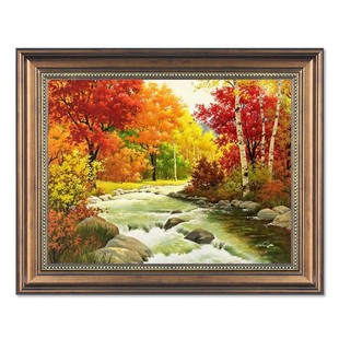 美式电表箱装饰画免打孔遮挡盒配电箱推拉弱电总开关电源招财挂画