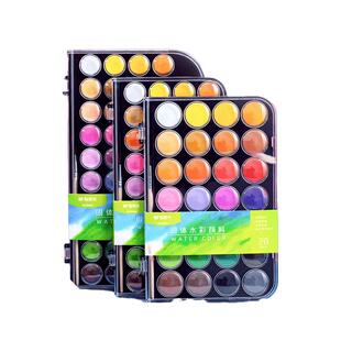 晨光固体颜料水彩水粉颜料套装画画绘画工具专业小学生儿童美术专用手绘涂鸦绘画水粉颜料安全无毒可水洗