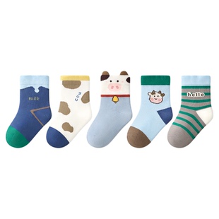 尼多熊2025宝宝袜子秋冬棉袜卡通儿童袜a类无骨男童袜婴儿袜春秋