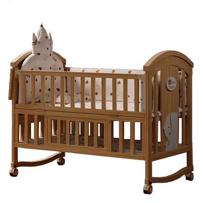 简魅多功能婴儿床实木无漆