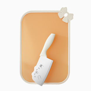 拜格菜刀菜板二合一家用女士专用刀具切肉切菜砧板水果刀案板套装