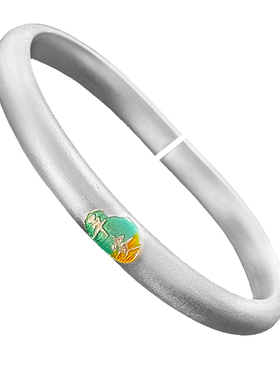 999.9足银平安如意马蹄镯古法