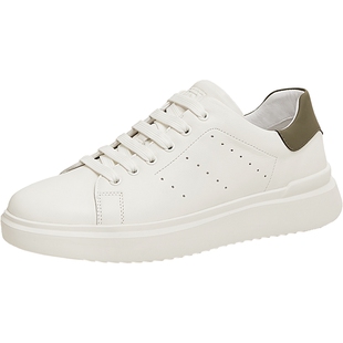 TATA他她厚底休闲板鞋男鞋真皮百搭运动小白鞋2025秋季新VLR01AM5