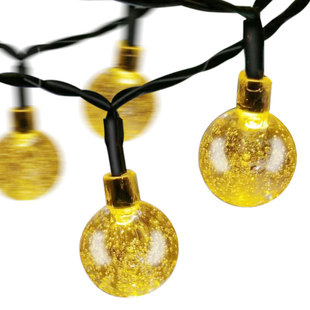 2026太阳能灯笼LED灯彩色灯带户外防水暖色庭院树装饰阳台闪灯串