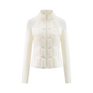 艾莱依轻薄款羽绒服女2025春秋新款修身立领内胆可内搭拼接外套