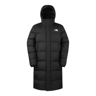 北面经典款防泼溅中长款羽绒服