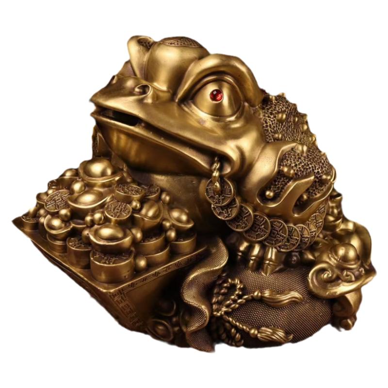 金蟾七星八卦聚宝盆财位店铺摆件