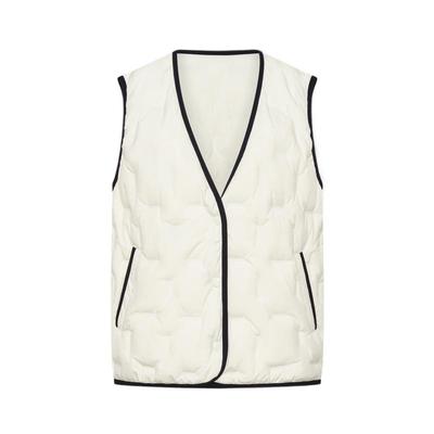 【铂金白鸭绒】比音勒芬高尔夫秋冬V领女士羽绒马甲外套