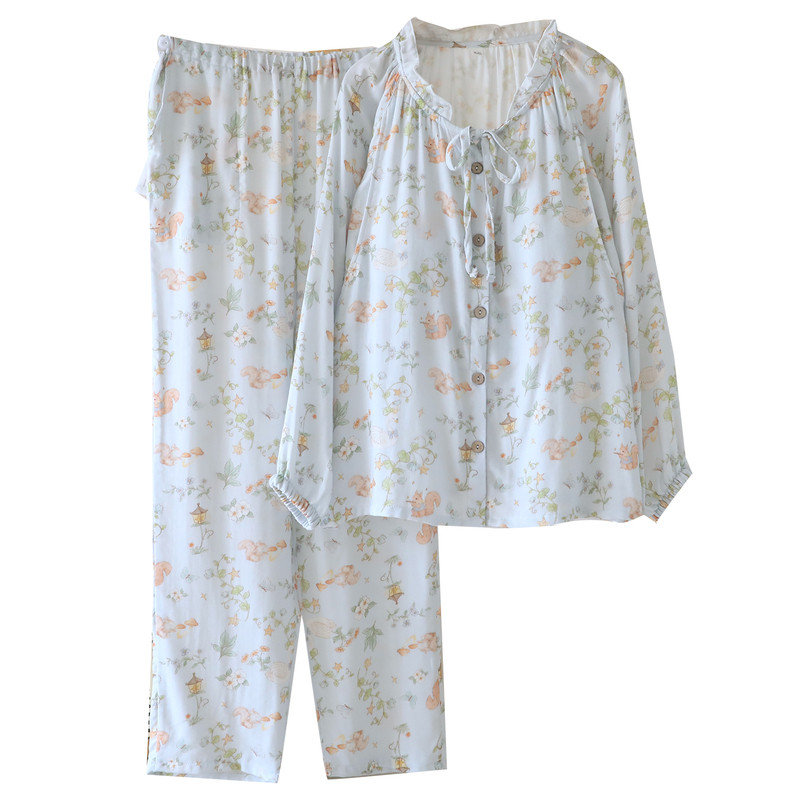 竹棉纱布月子服夏季薄款
