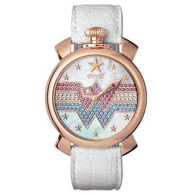 欧宝罗联名GAGA神奇女侠联名款时尚大表盘瑞士石英腕表真皮网红款