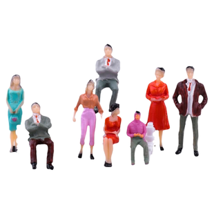 彩色人偶diy手工制作建筑沙盘模型材料景观微缩迷你人物白色小人