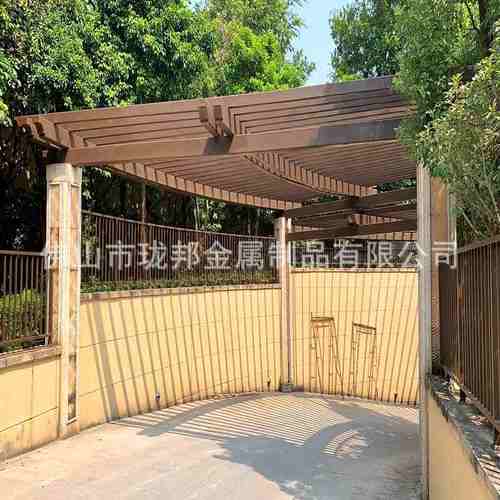 钢结构户外廊架园林观景架地下车库入口廊架新中式廊架厂家直供