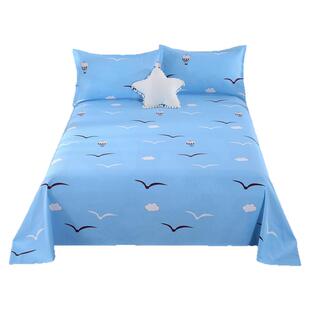 加厚纯棉老粗布床单单件印花床单三件套单双人床单大炕单学生宿舍