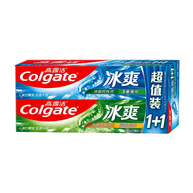 特惠装高露洁冰爽三重薄荷牙膏