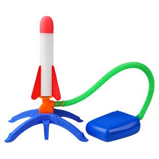 儿童脚踩冲天小火箭发射筒玩具发光飞天炮户外脚踏发射器男孩3岁6