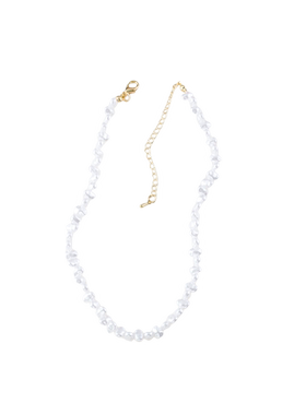 珍珠贝母钛钢锁骨链女简约项链