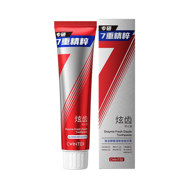 酵素炫齿牙膏七重精粹亮白清新